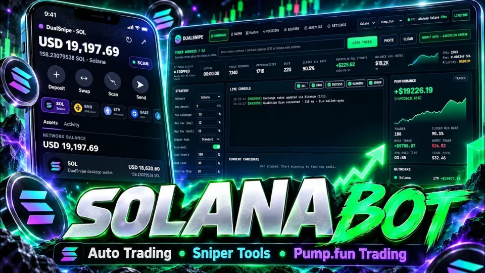 Solana Bot | Auto Trading, Sniper Tools & Pump.fun Trading